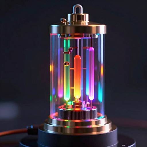 Futuristic Vibrant Nixie Tube Design