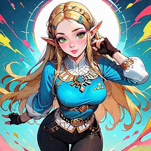 Princess Zelda in Stylish Outfit