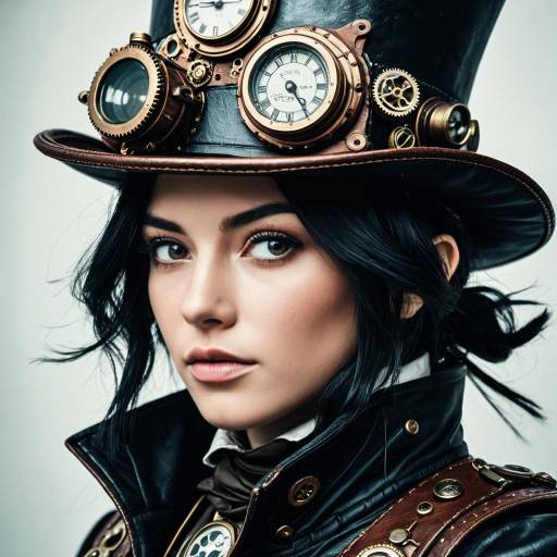 Steampunk Explorer Woman Portrait