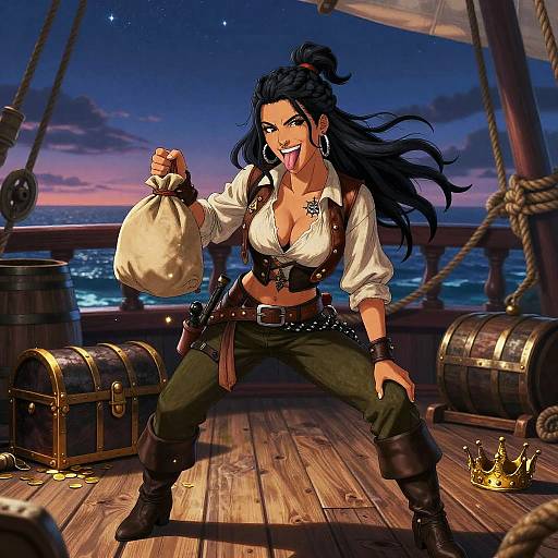 Playful Braided Mediterranean Pirate Navigator