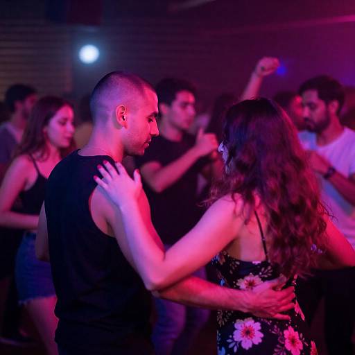 Energetic Nightclub Dance Scene