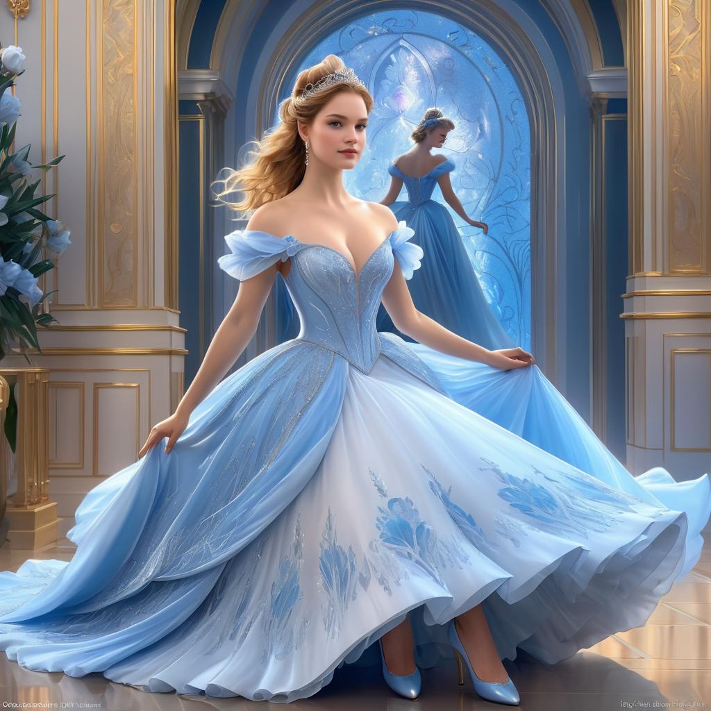 Elegant Portrait of Cinderella Inspired by Lily James