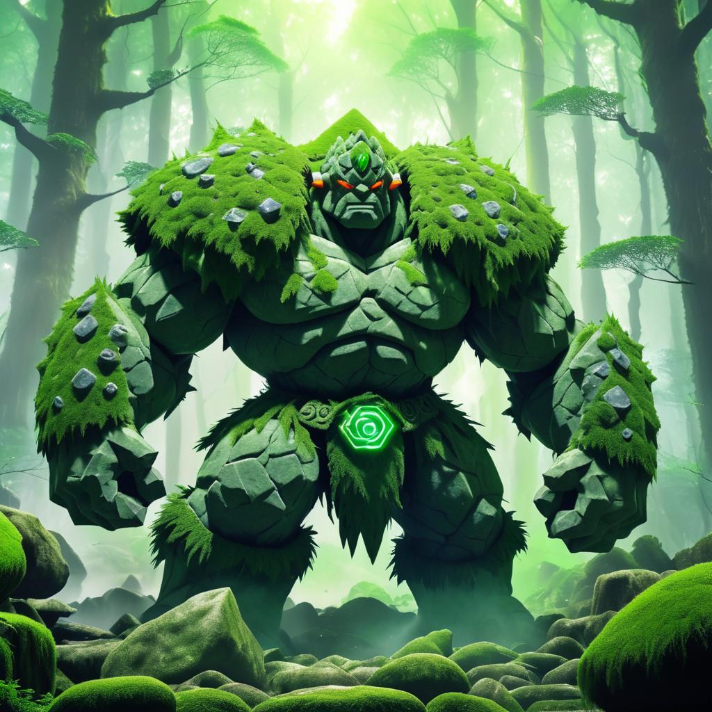 Powerful Golem Summon in Ancient Forest