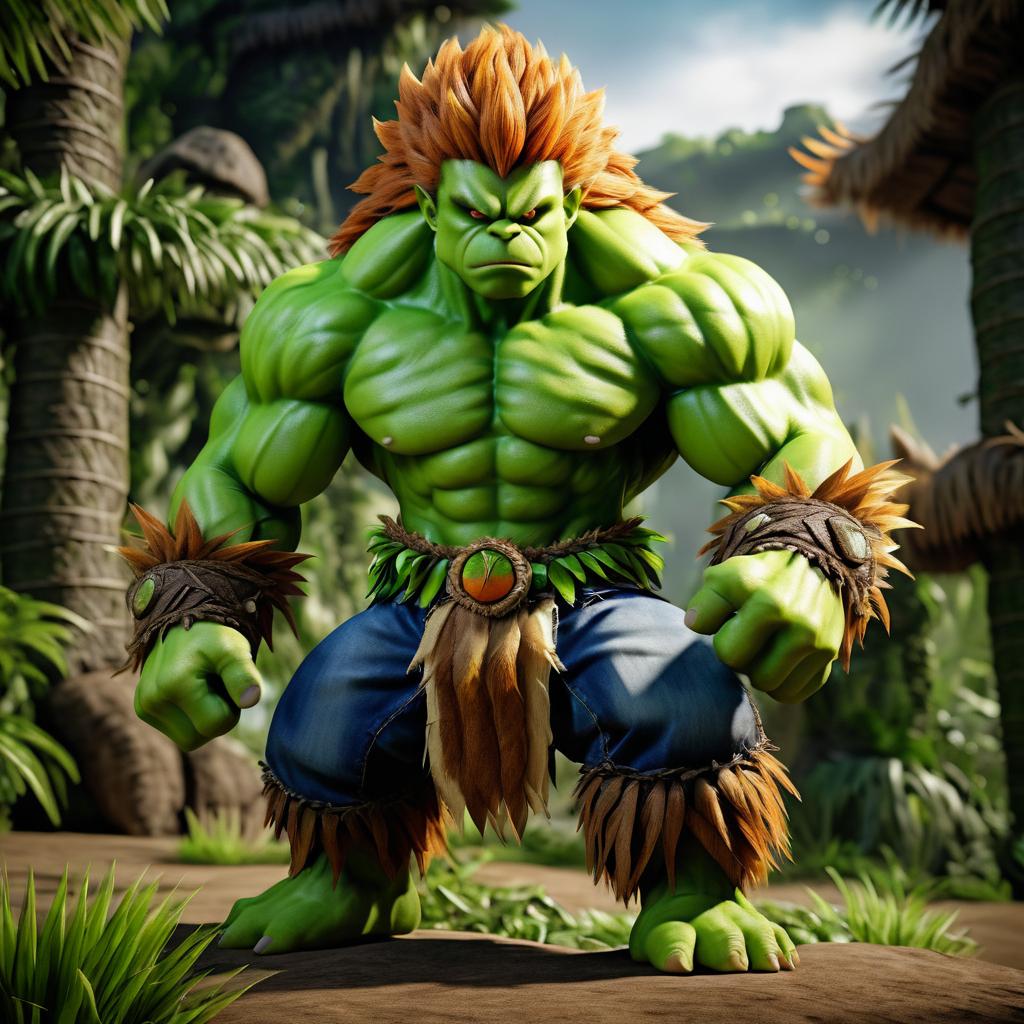 Photorealistic Blanka Portrait on Sony Camera