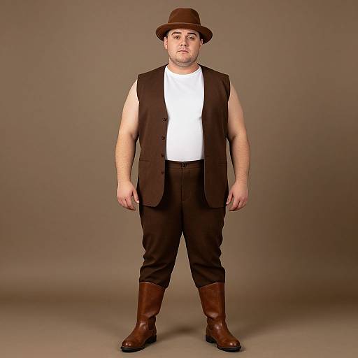 Plus Size Male Costume with Hat