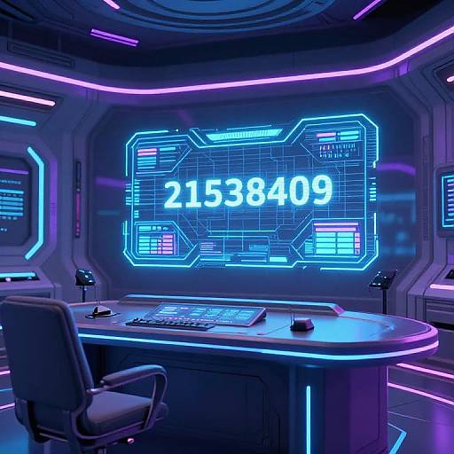 Futuristic Holographic Interface Display