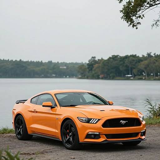 Orange Mustang GT by Tranquil Lakeside