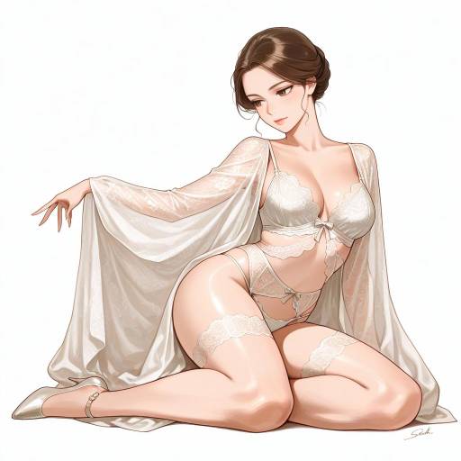 Elegant Lingerie Portrait of Classic Beauty Elegant Lingerie Portrait of Classic Beauty