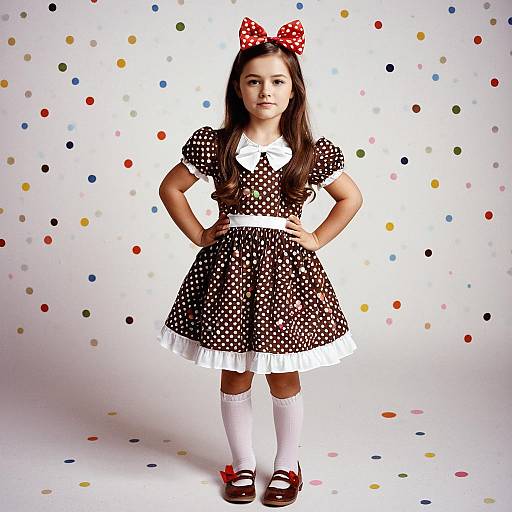 Candy Land Polka-Dot Dress Girl