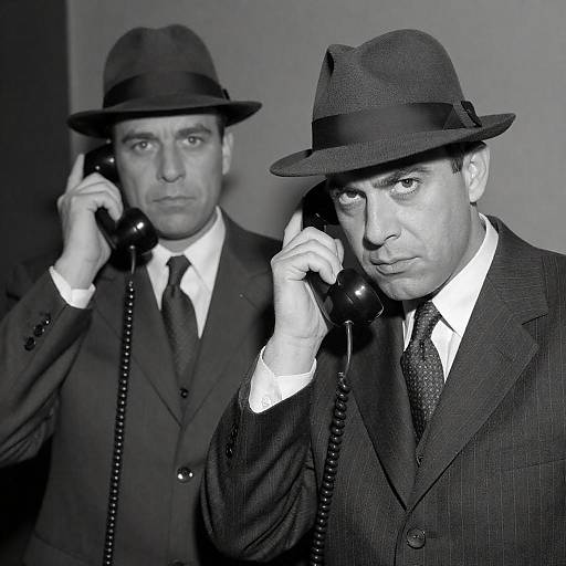 Vintage Men with Telephones in Suits