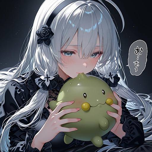 Illustration of Gulpin, pokemon in the style of Onineko-chan