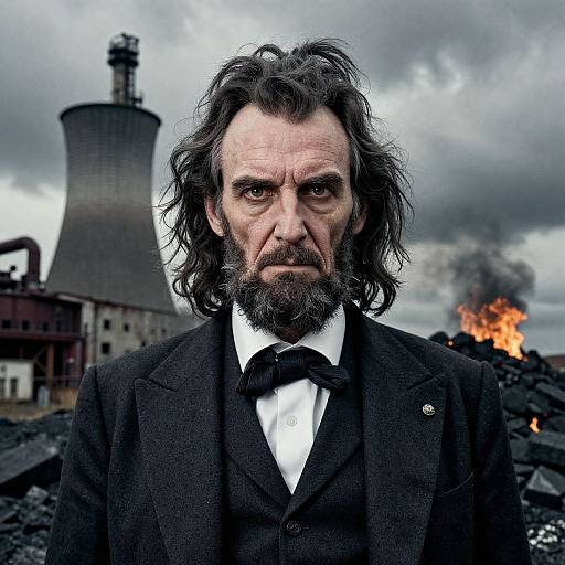 Intense Hyperrealistic Portrait of Wild Entrepreneur