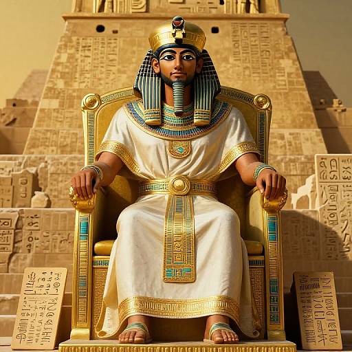 Regal Shulgi on Mesopotamian Throne