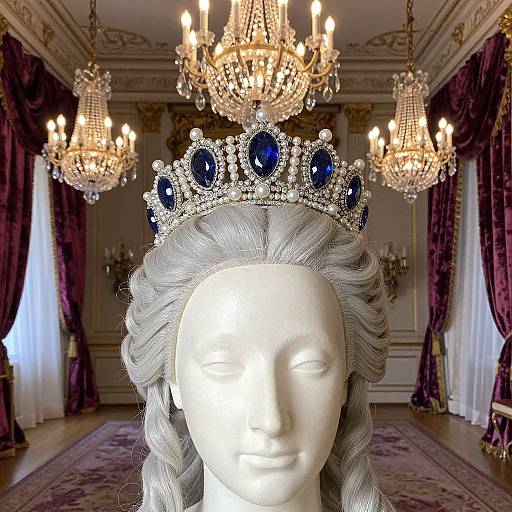 Regency Tiara with Pearls and Sapphires
