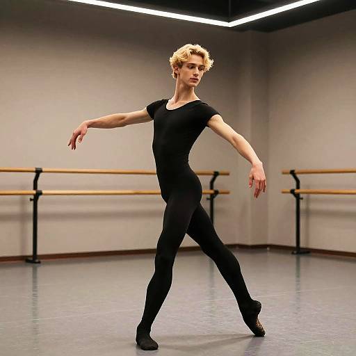Golden Blonde Male Ballet Dancer Fashion