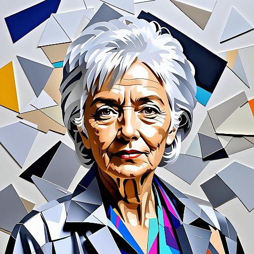 Elderly Woman in Minimalist Celebrity Style Elderly Woman in Minimalist Celebrity Style