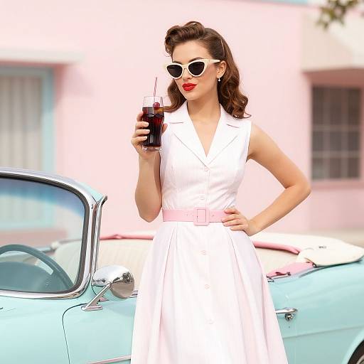 50s Pinup Retro Cherry Soda Vibes