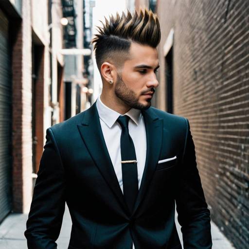 Stylish Faux Hawk Fade in Urban Setting