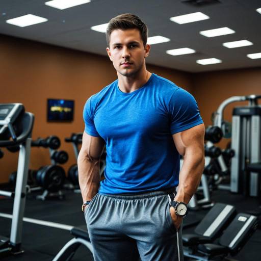 Realistic Gym Attire Male Portrait