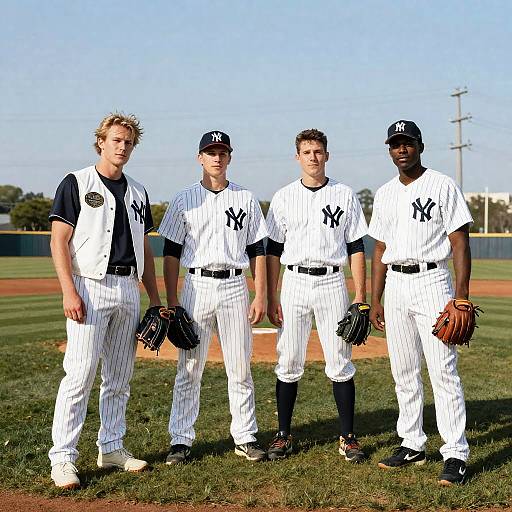 Casual Baseball Gathering on Field