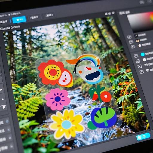 Peeling Sticker From Nature Photo