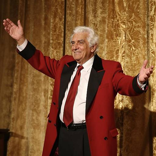 Joyful Elder in Elegant Setting