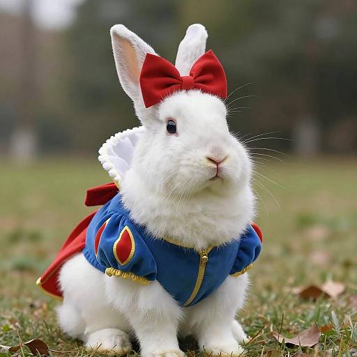 Charming Rabbit Dressed as Snow White
