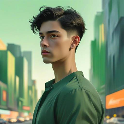 Semi-Realistic Portrait of Young Man