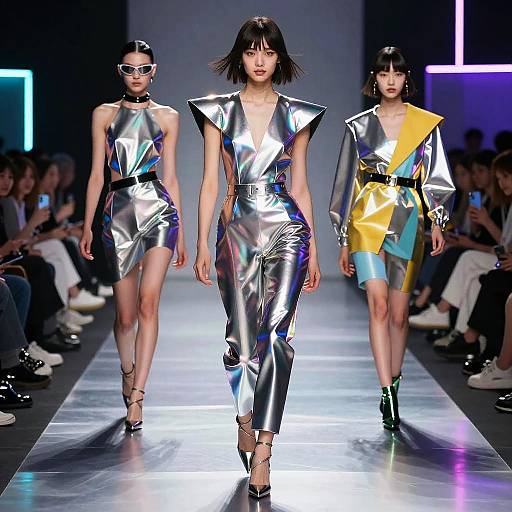 Cyberpunk AI Fashion Runway