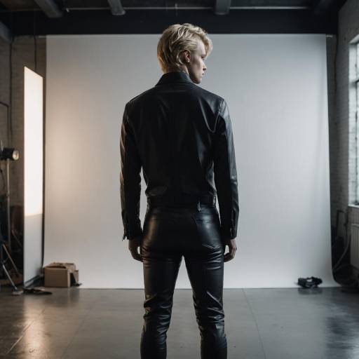 Mysterious Young Man in Art Studio