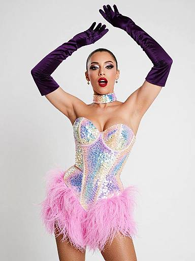 Vibrant Show Performer Studio Portrait