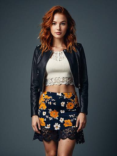 Edgy Chic Fashion Portrait in Studio