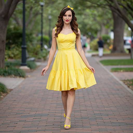 Woman in Yellow Jasmine Dress