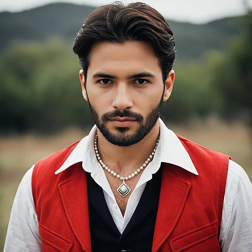 Man in Traditional Spanish Costume Outdoors