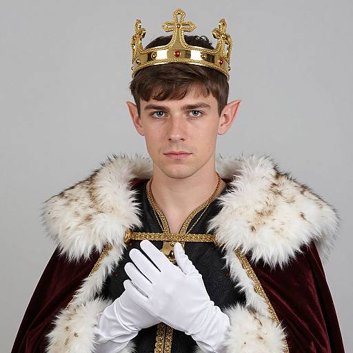 Realistic King Costume Portrait