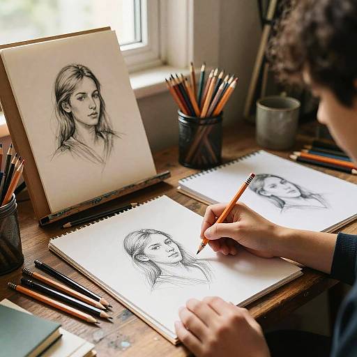 Cozy Sunlit Artist's Studio