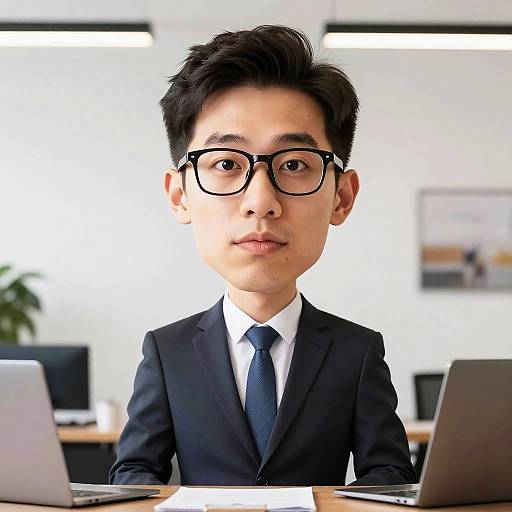 Humorous Businessperson Caricature Portrait