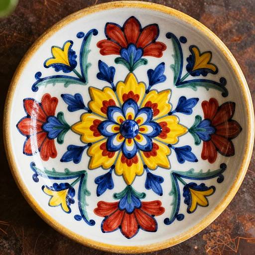 Talavera-Inspired Mexican Floral Design
