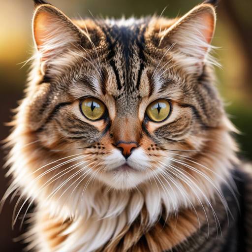 Close-up of Maine Coon Cat Face