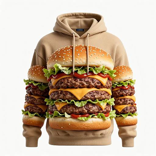 Edible Fast Food Hoodie Art