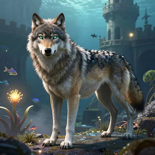 Feral Wolf Link at Underwater Castle
