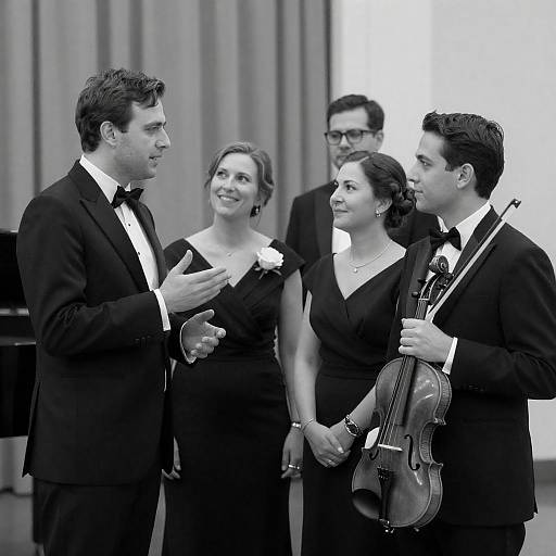 Elegant Black-and-White Formal Gathering