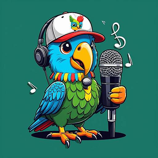 Playful Parrot Logo for Performers Brand