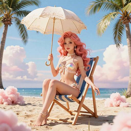 Rose Gold Dancer at Mediterranean Beach