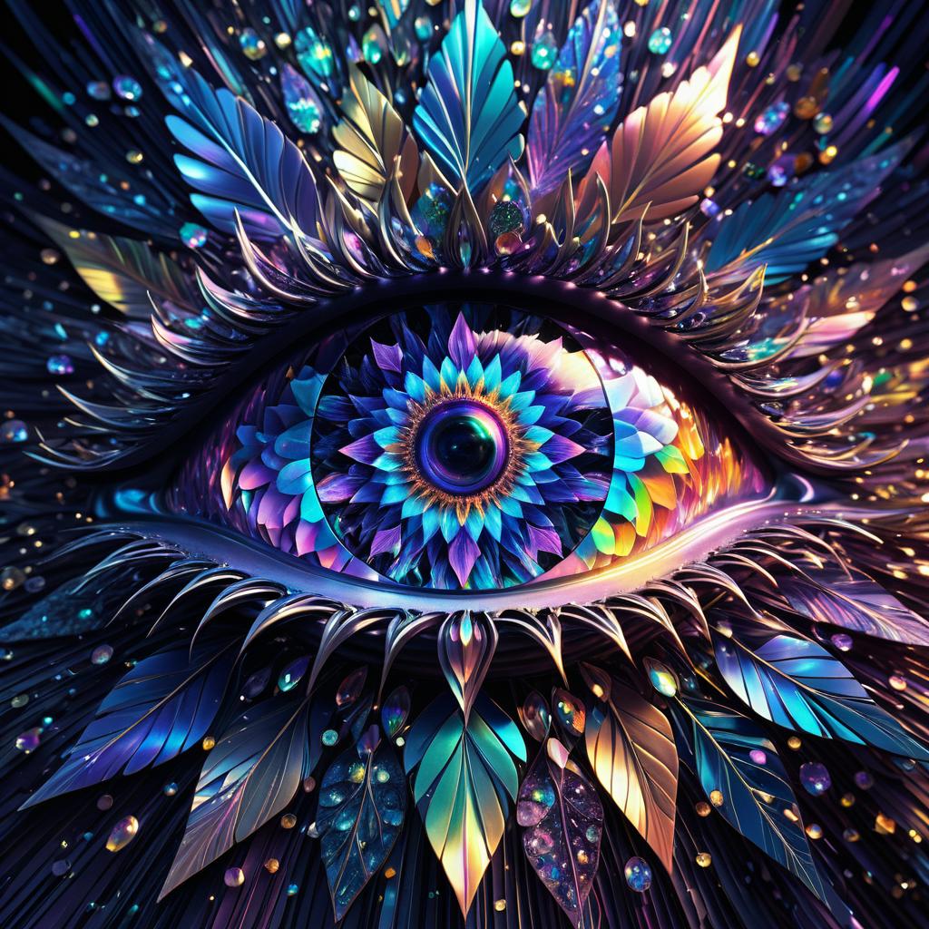 Psychedelic Gemstone Eye Portrait