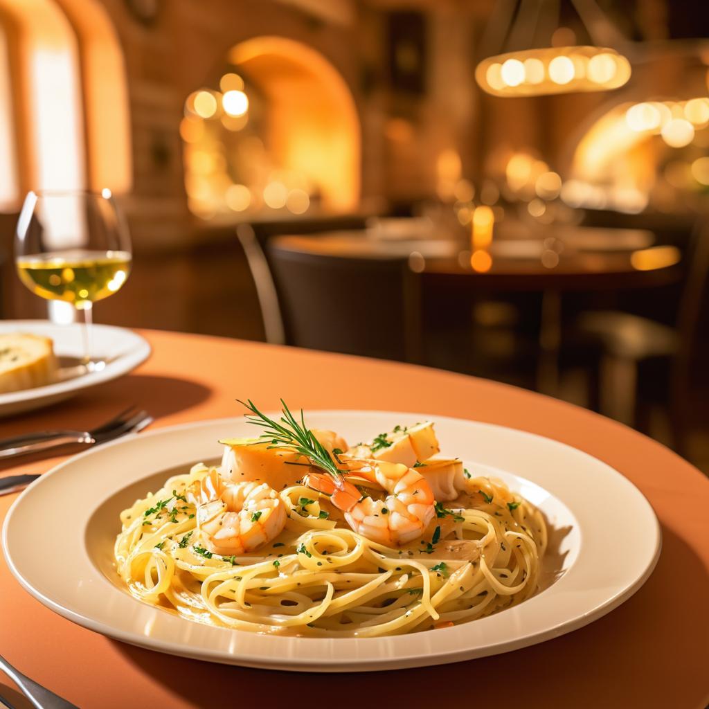 Cozy Shrimp Scampi Dining Experience