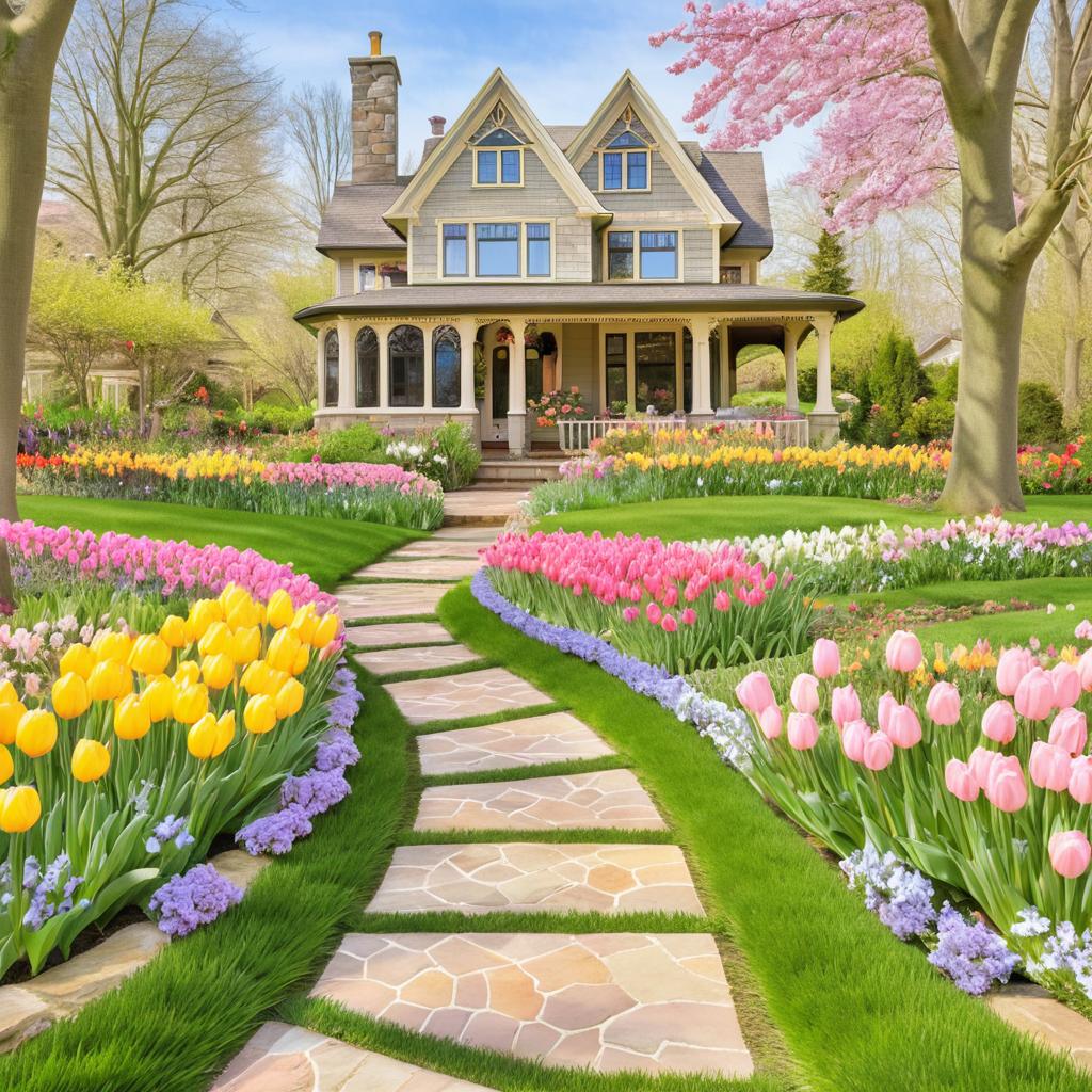 Charming Victorian Cottage in Spring Bloom