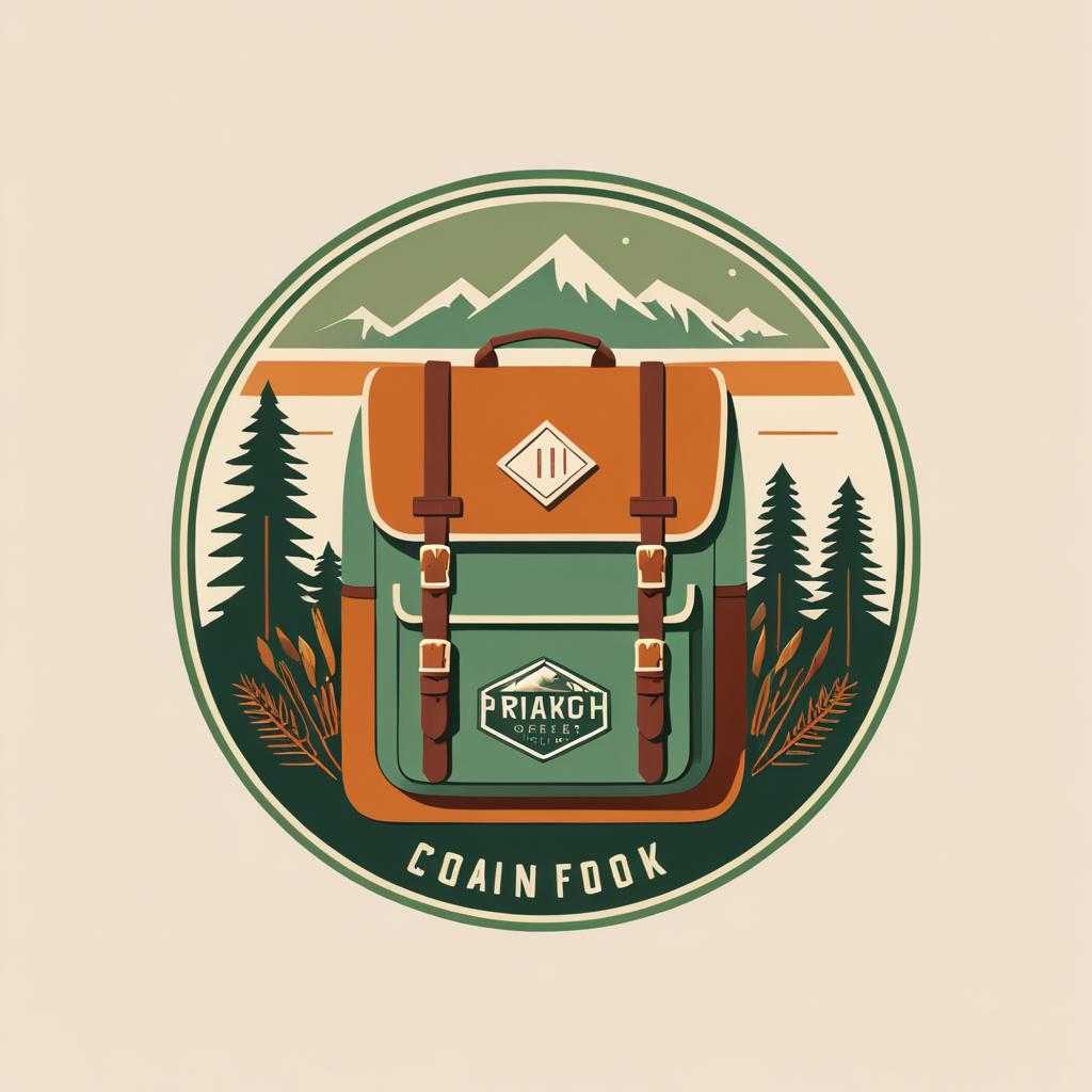 Vintage Outdoor Backpack Logo Design