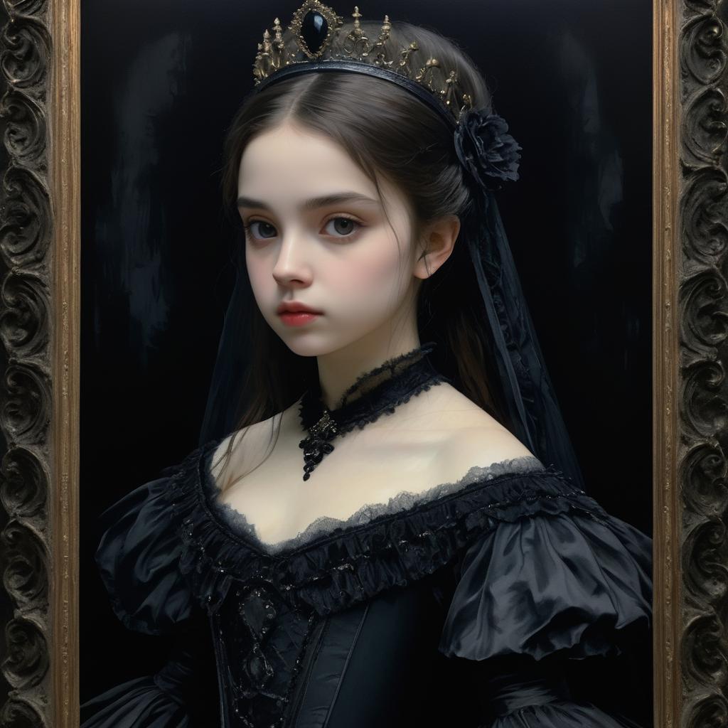 Gothic Princess Portrait in Dark Aesthetic