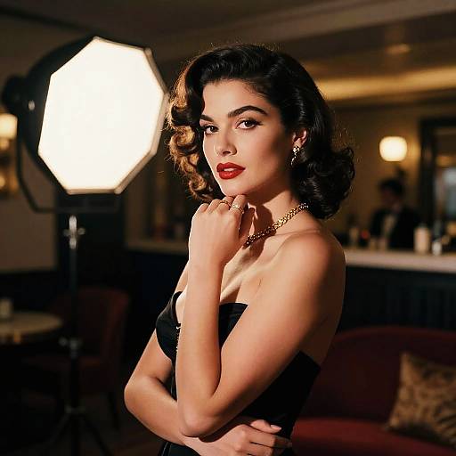 Vintage Hollywood Starlet Portrait